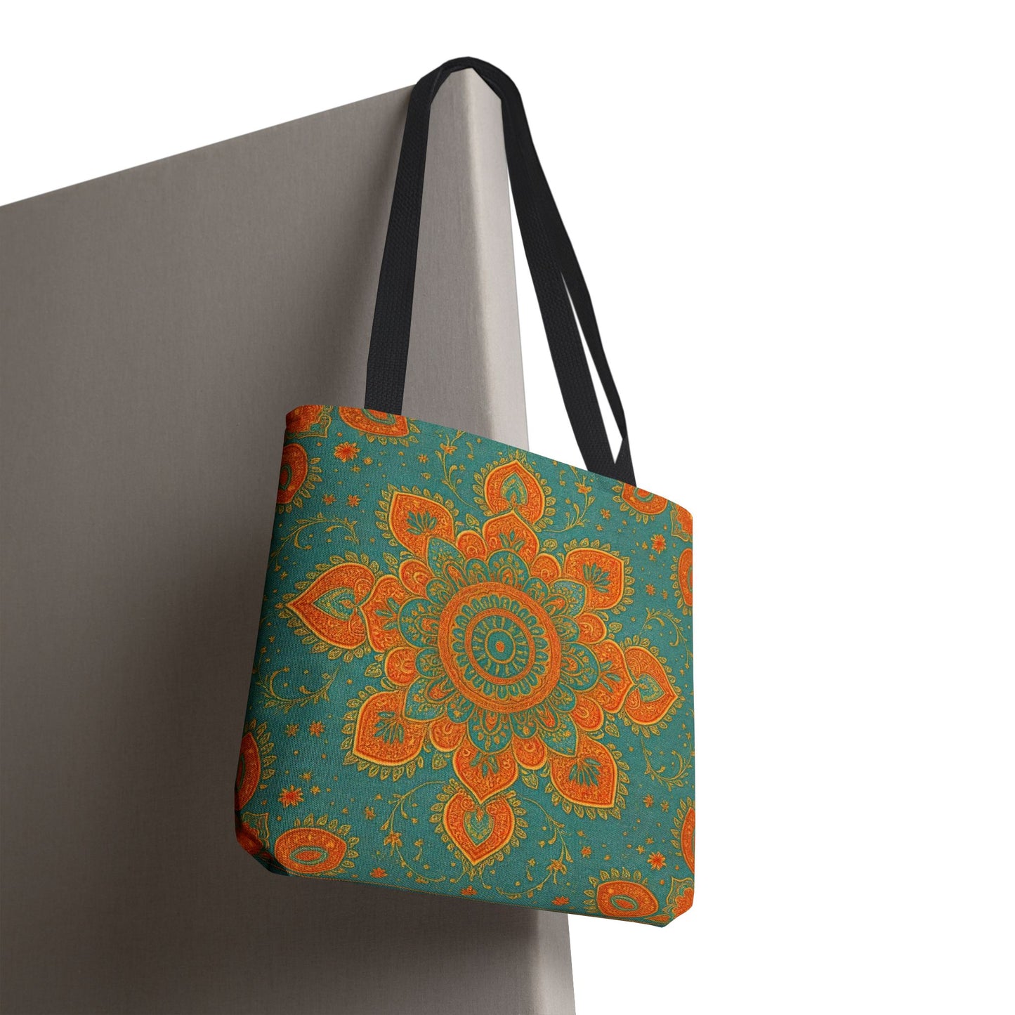 Boho Floral Tote Bag: Colorful Bohemian Shopping Handbag