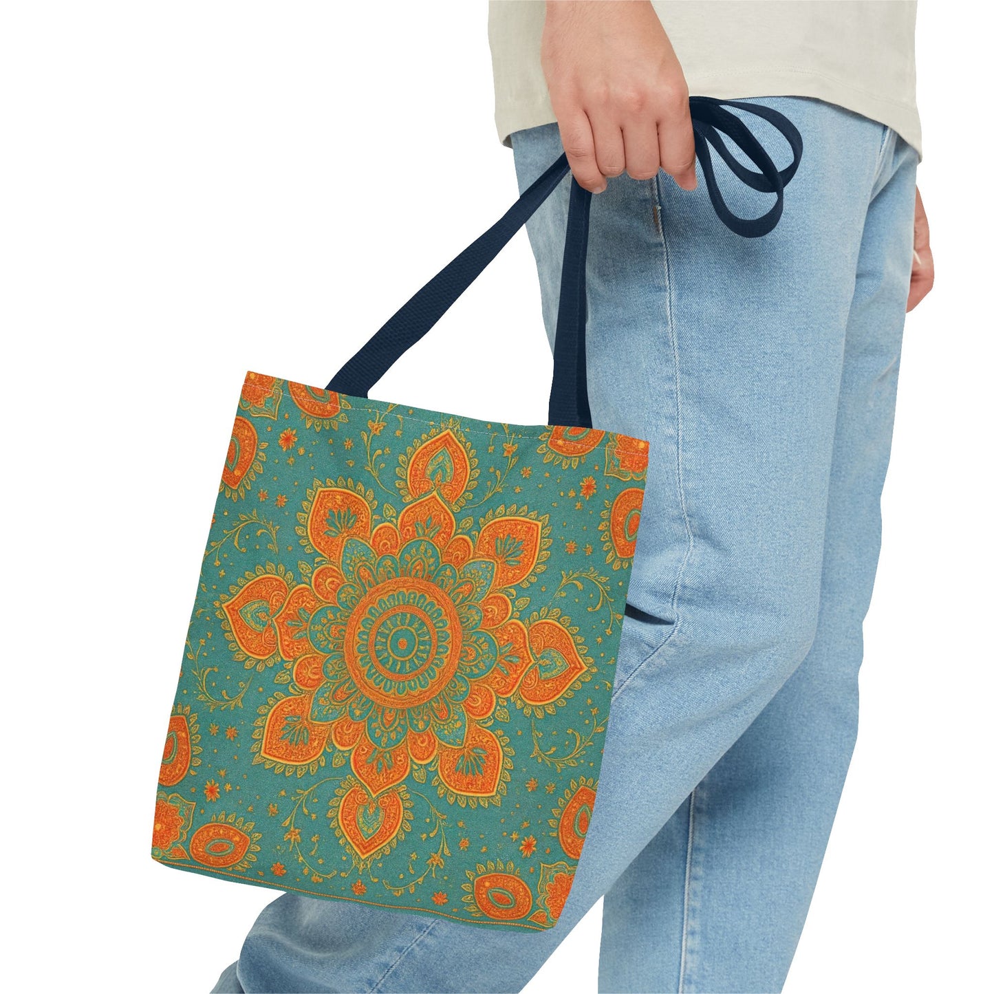 Boho Floral Tote Bag: Colorful Bohemian Shopping Handbag