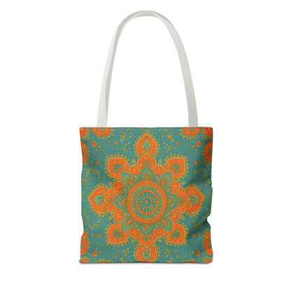 Boho Floral Tote Bag: Colorful Bohemian Shopping Handbag