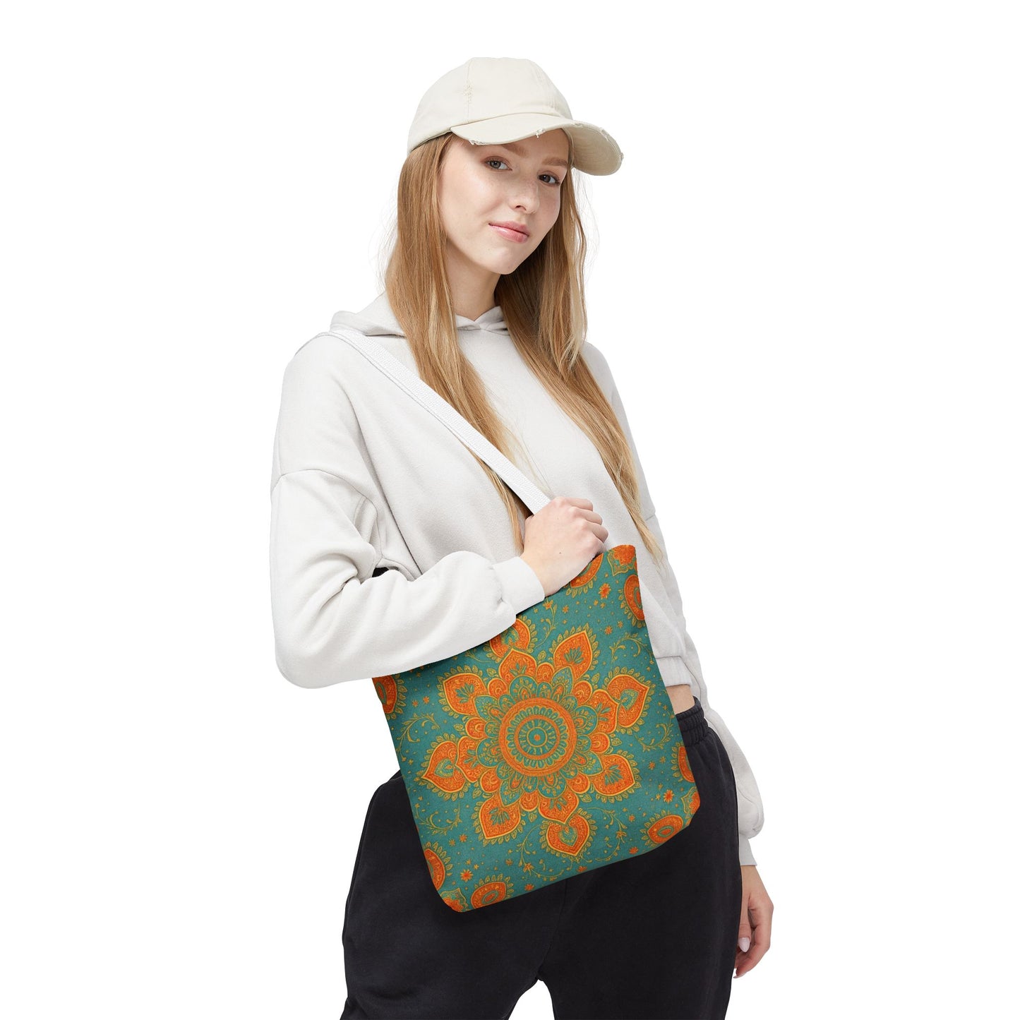 Boho Floral Tote Bag: Colorful Bohemian Shopping Handbag