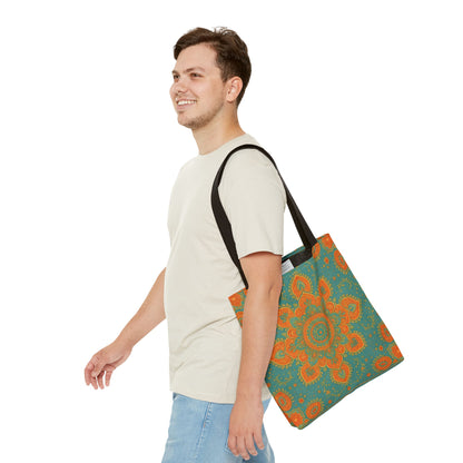 Boho Floral Tote Bag: Colorful Bohemian Shopping Handbag