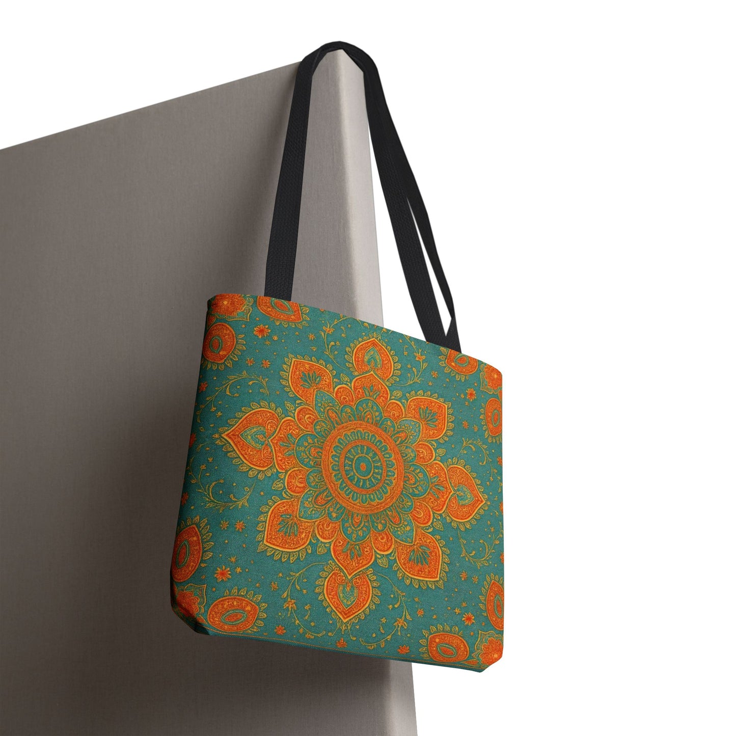Boho Floral Tote Bag: Colorful Bohemian Shopping Handbag