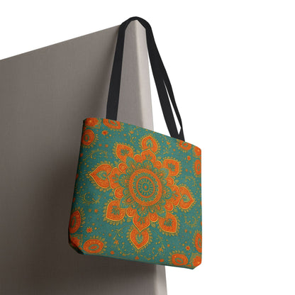 Boho Floral Tote Bag: Colorful Bohemian Shopping Handbag