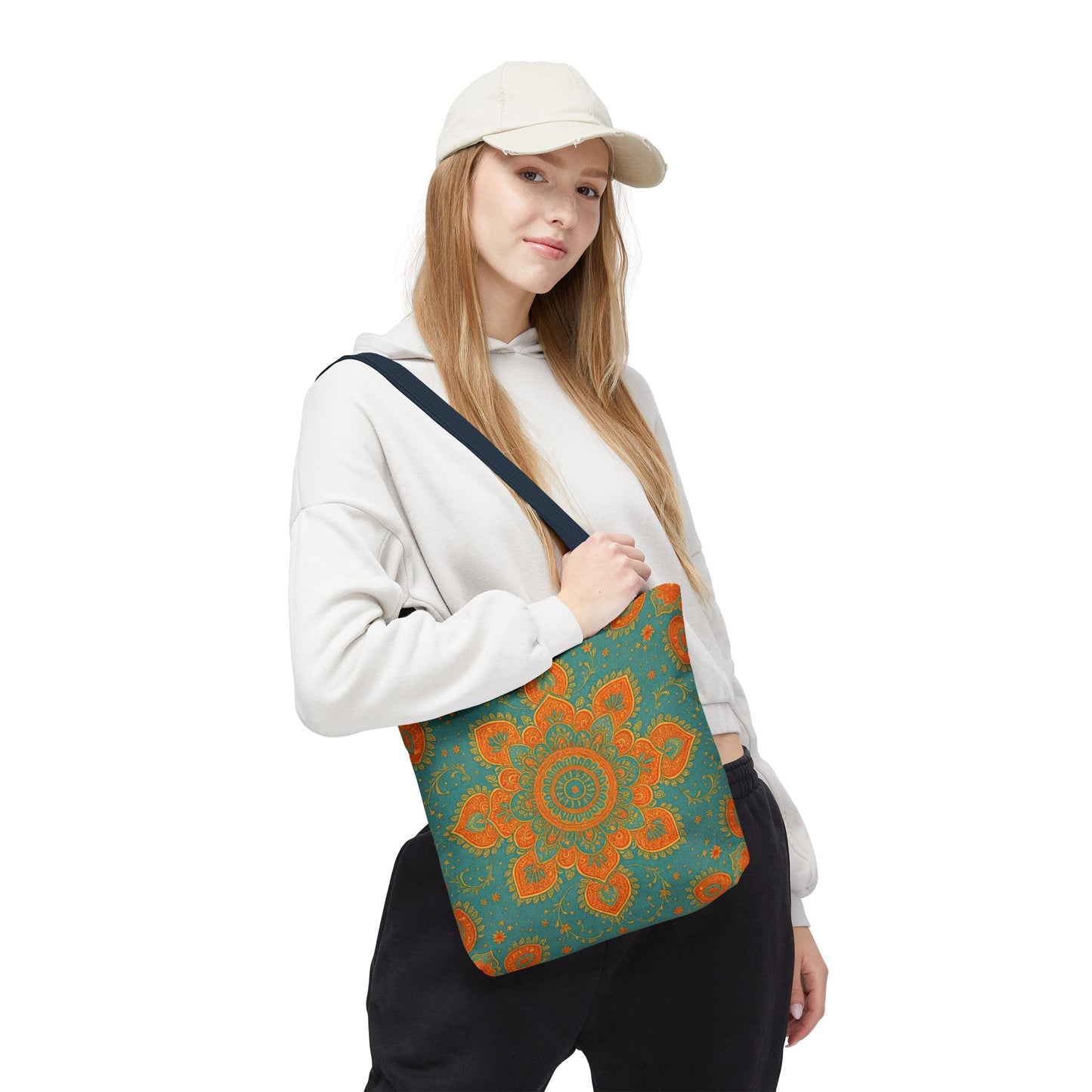 Boho Floral Tote Bag: Colorful Bohemian Shopping Handbag