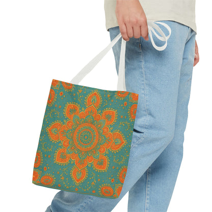 Boho Floral Tote Bag: Colorful Bohemian Shopping Handbag