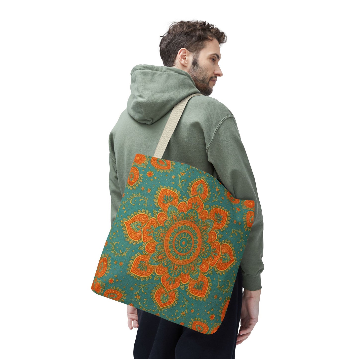 Boho Floral Tote Bag: Colorful Bohemian Shopping Handbag