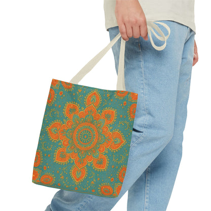 Boho Floral Tote Bag: Colorful Bohemian Shopping Handbag