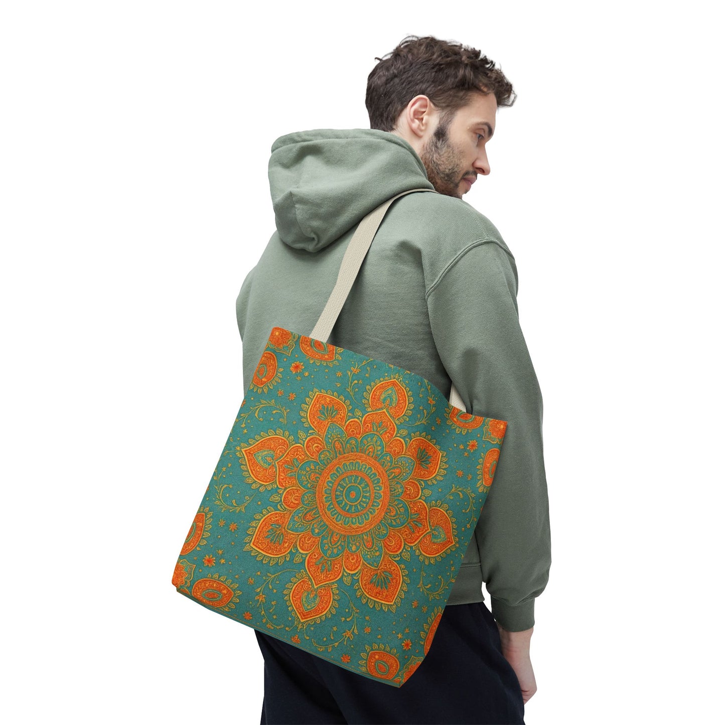 Boho Floral Tote Bag: Colorful Bohemian Shopping Handbag