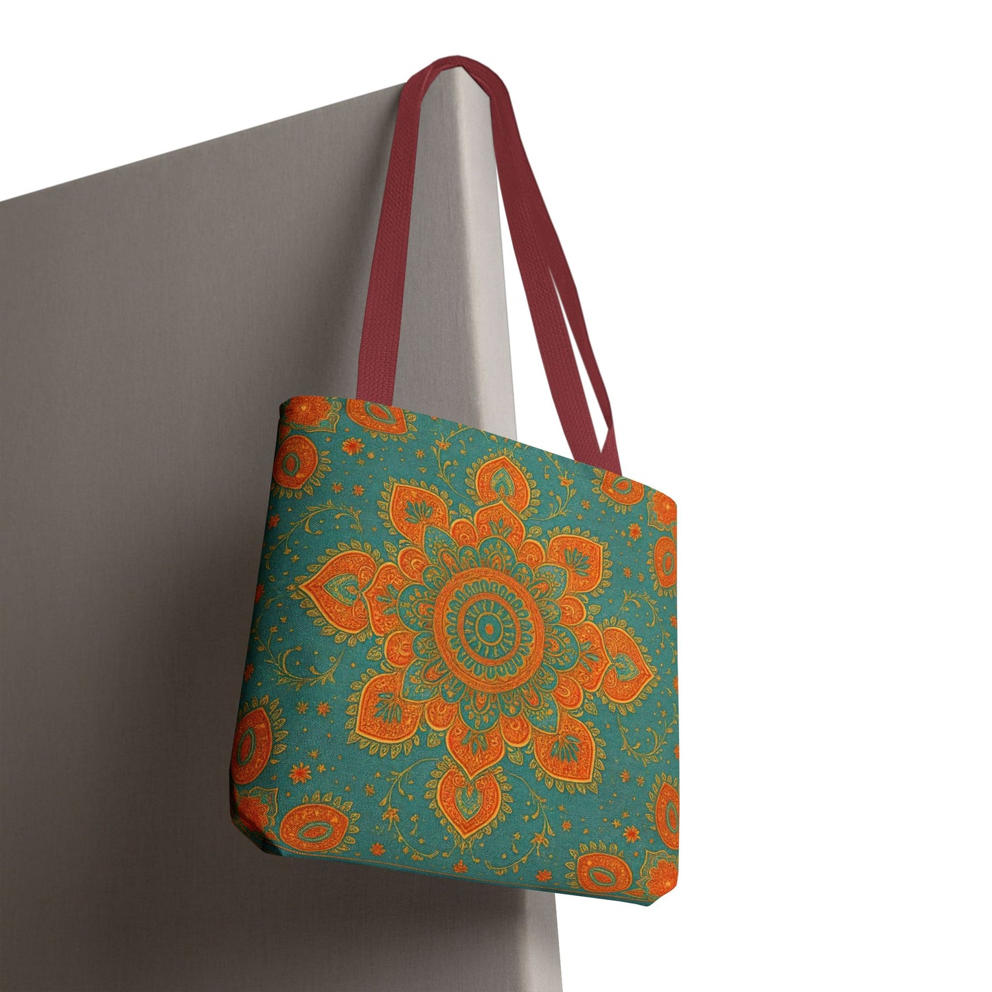 Boho Floral Tote Bag: Colorful Bohemian Shopping Handbag