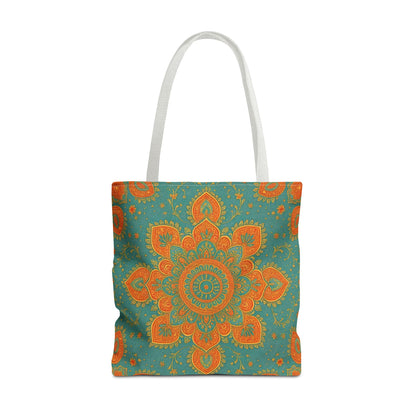 Boho Floral Tote Bag: Colorful Bohemian Shopping Handbag