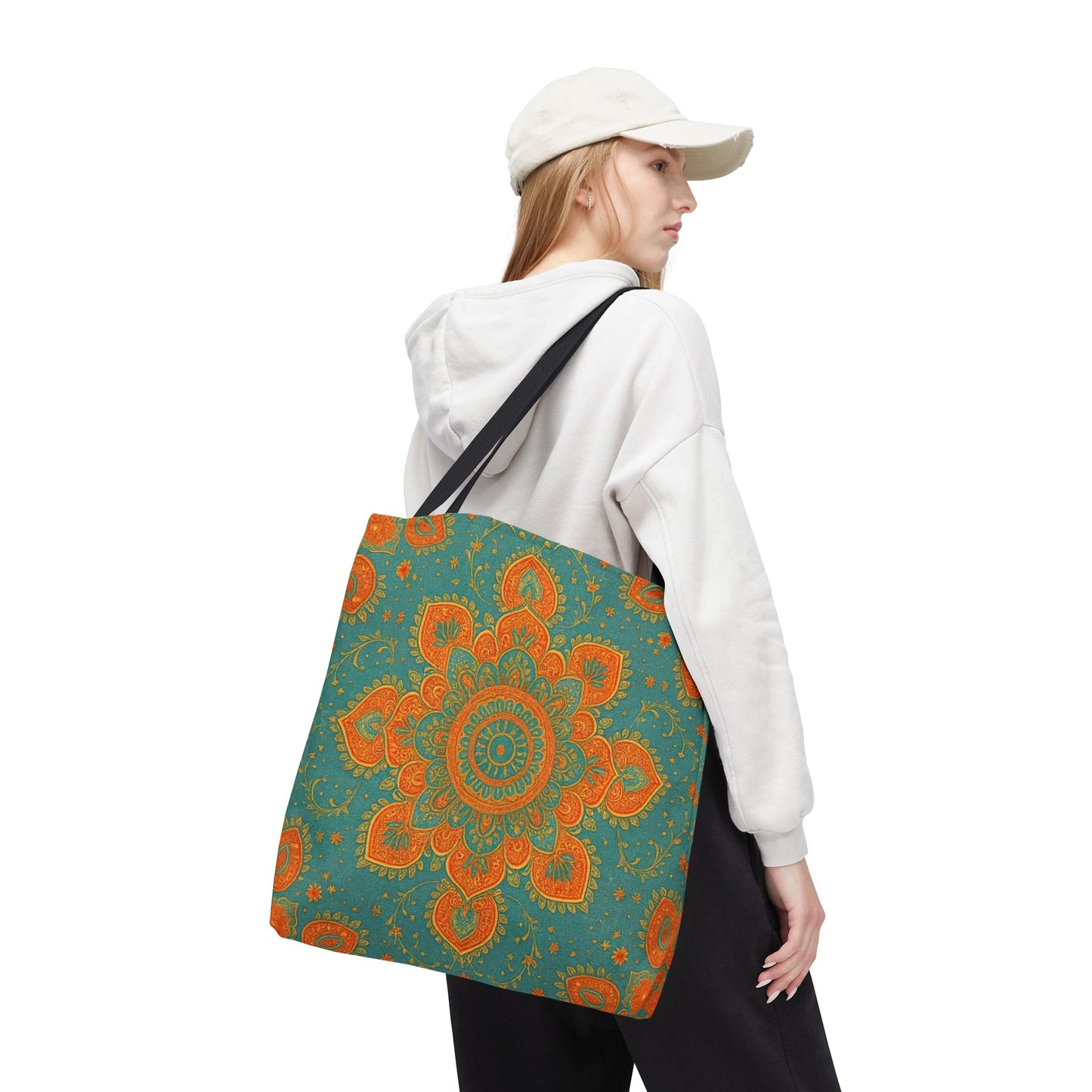 Boho Floral Tote Bag: Colorful Bohemian Shopping Handbag
