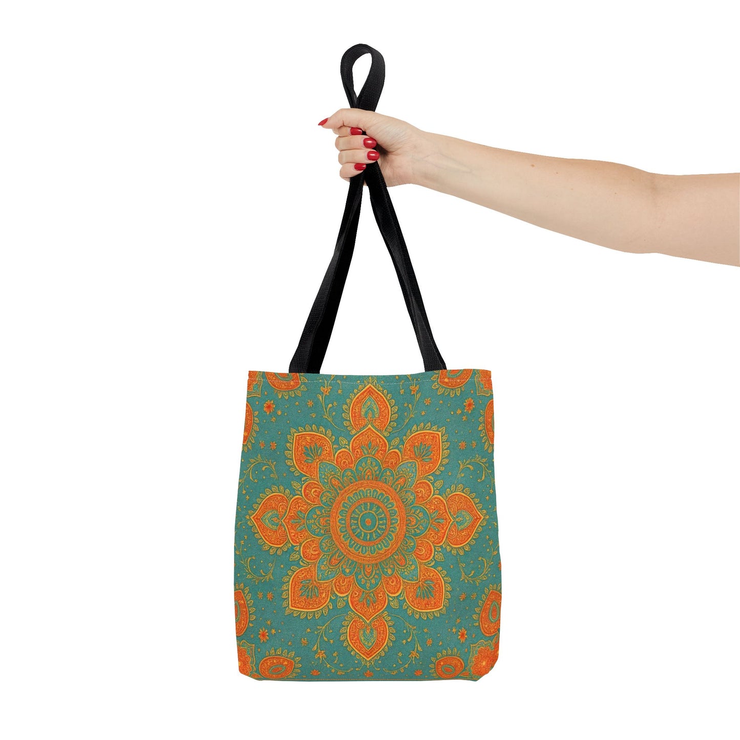 Boho Floral Tote Bag: Colorful Bohemian Shopping Handbag