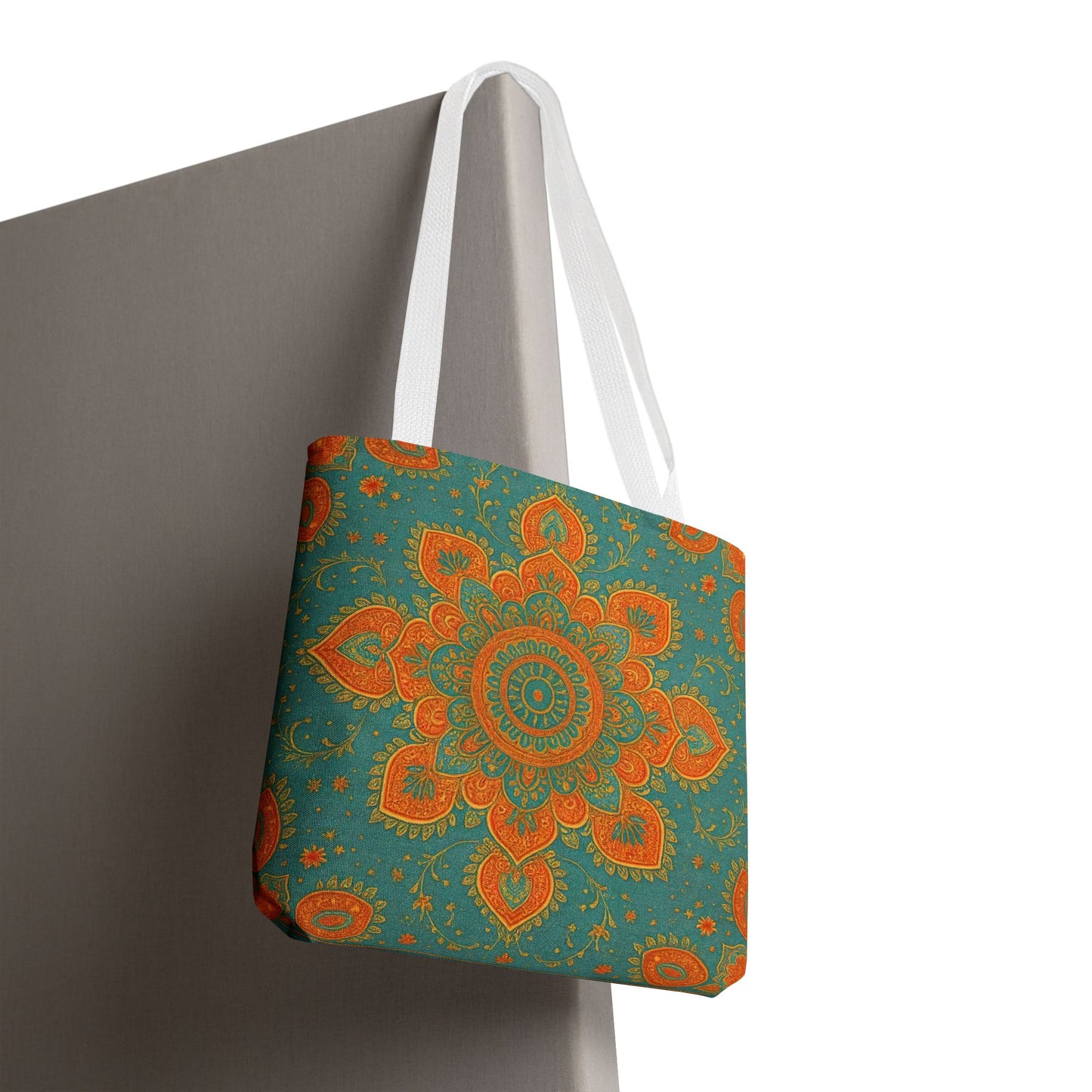 Boho Floral Tote Bag: Colorful Bohemian Shopping Handbag