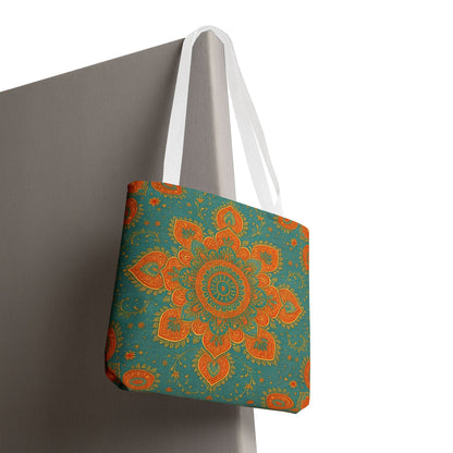 Boho Floral Tote Bag: Colorful Bohemian Shopping Handbag