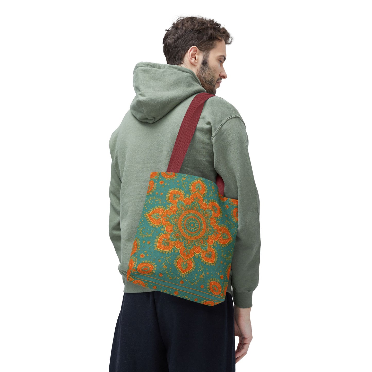Boho Floral Tote Bag: Colorful Bohemian Shopping Handbag