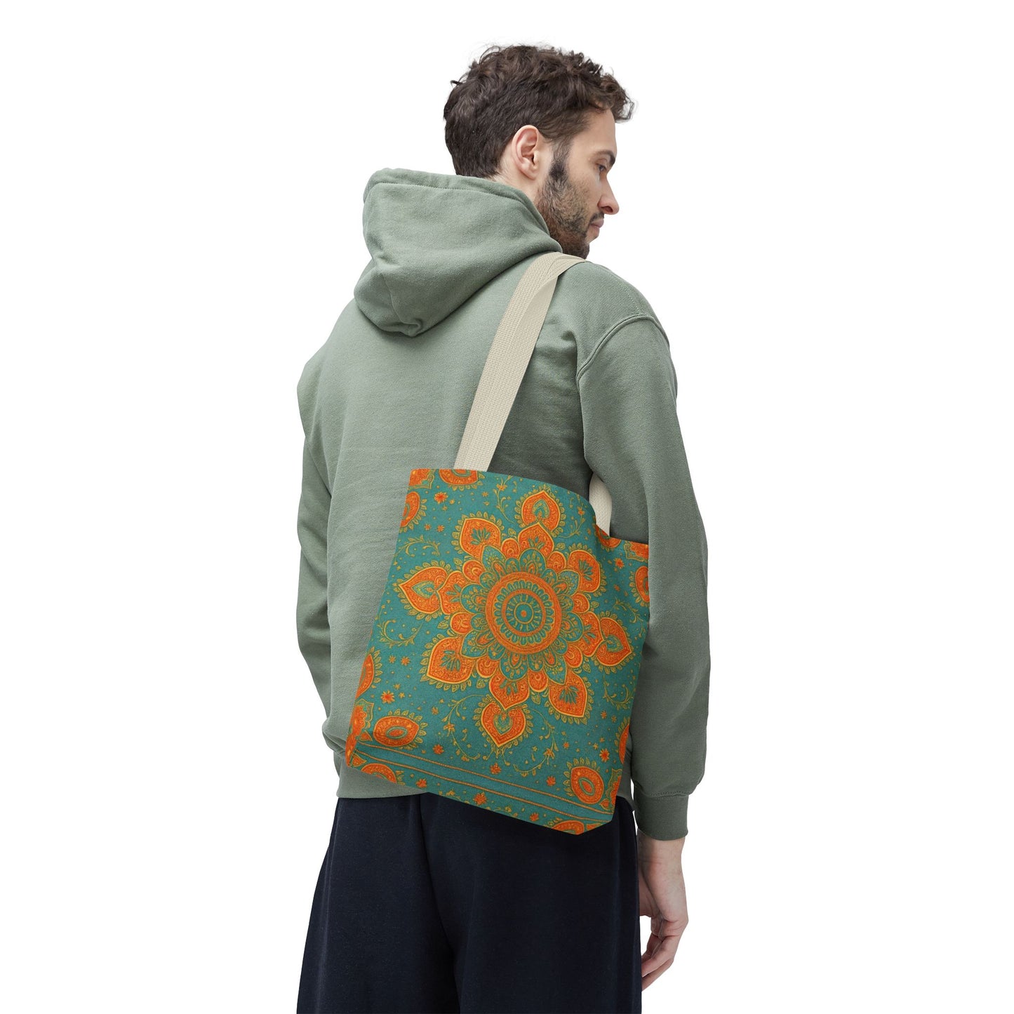 Boho Floral Tote Bag: Colorful Bohemian Shopping Handbag