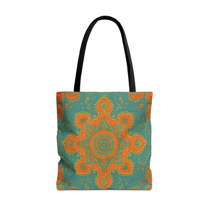 Boho Floral Tote Bag: Colorful Bohemian Shopping Handbag