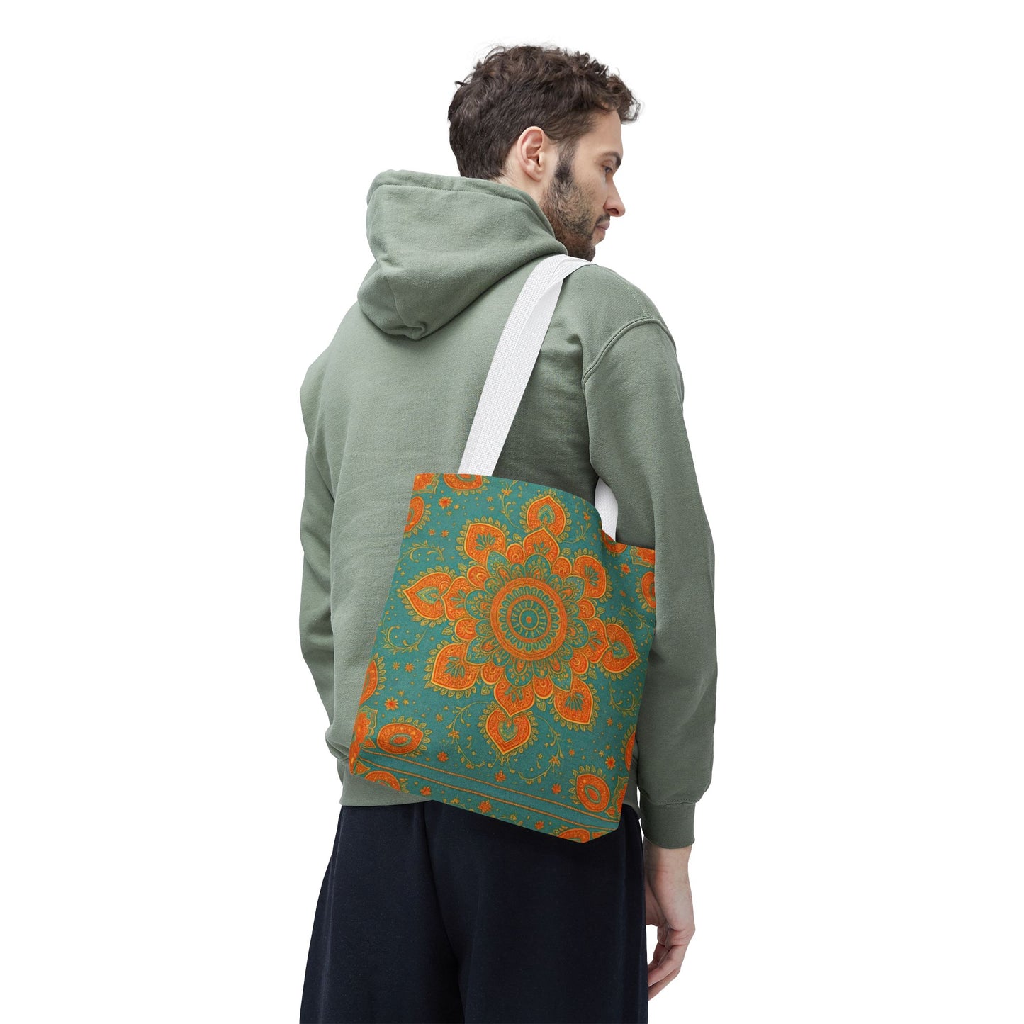 Boho Floral Tote Bag: Colorful Bohemian Shopping Handbag