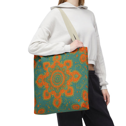 Boho Floral Tote Bag: Colorful Bohemian Shopping Handbag