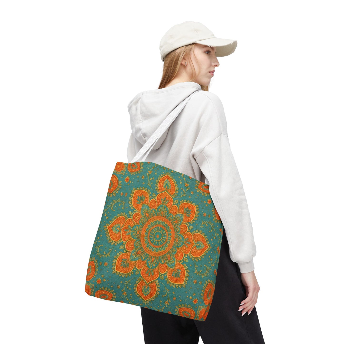 Boho Floral Tote Bag: Colorful Bohemian Shopping Handbag