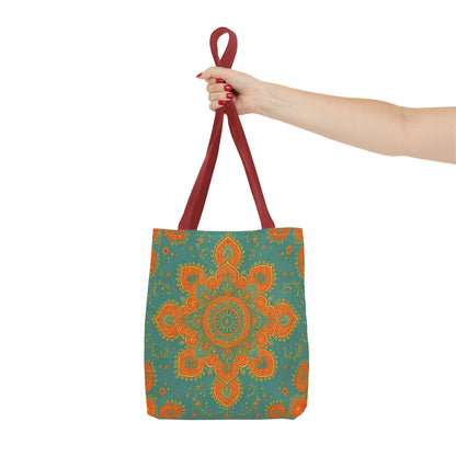 Boho Floral Tote Bag: Colorful Bohemian Shopping Handbag