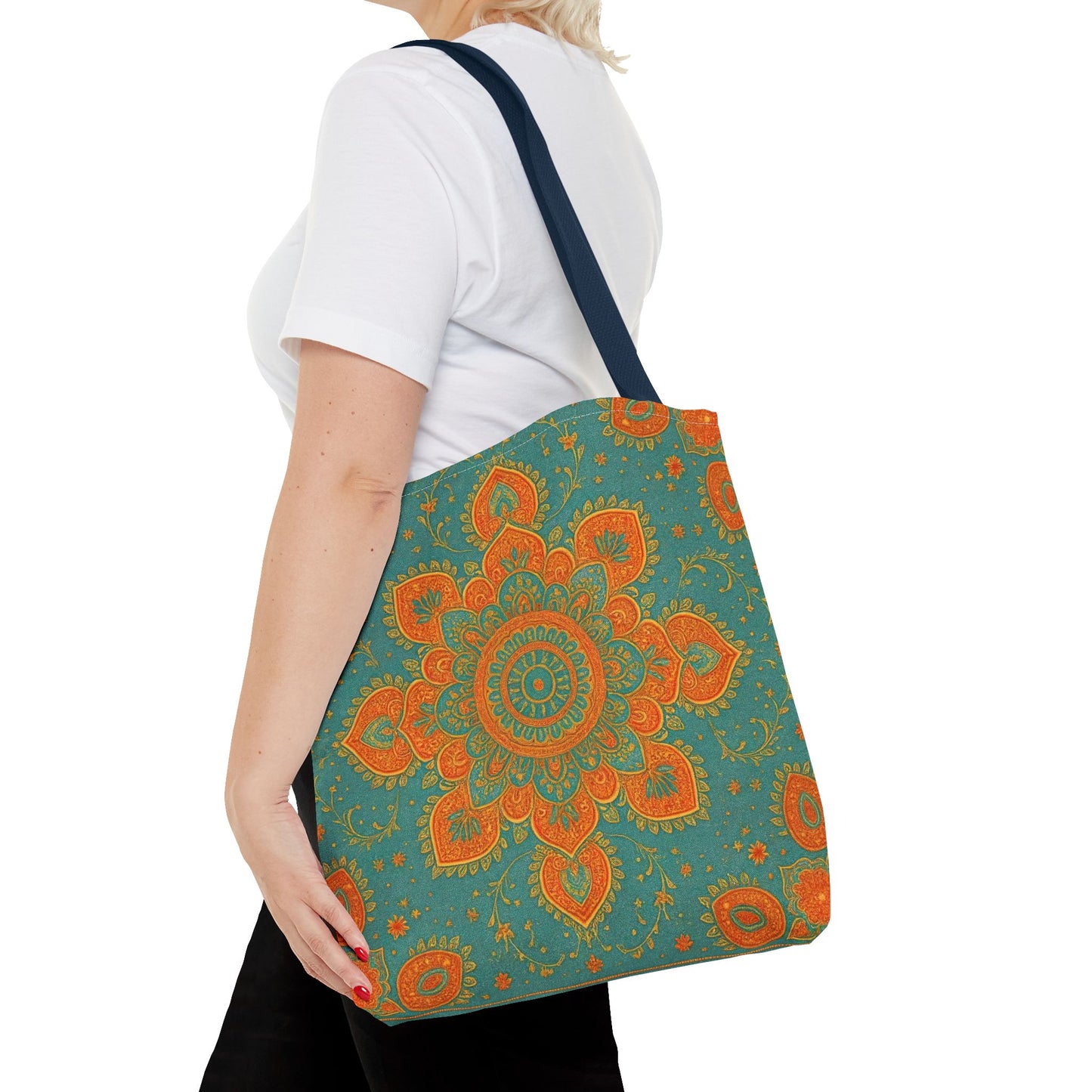 Boho Floral Tote Bag: Colorful Bohemian Shopping Handbag