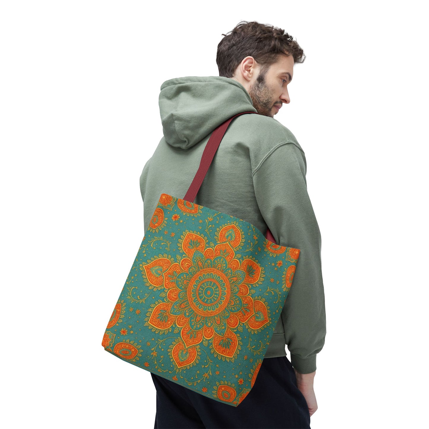 Boho Floral Tote Bag: Colorful Bohemian Shopping Handbag