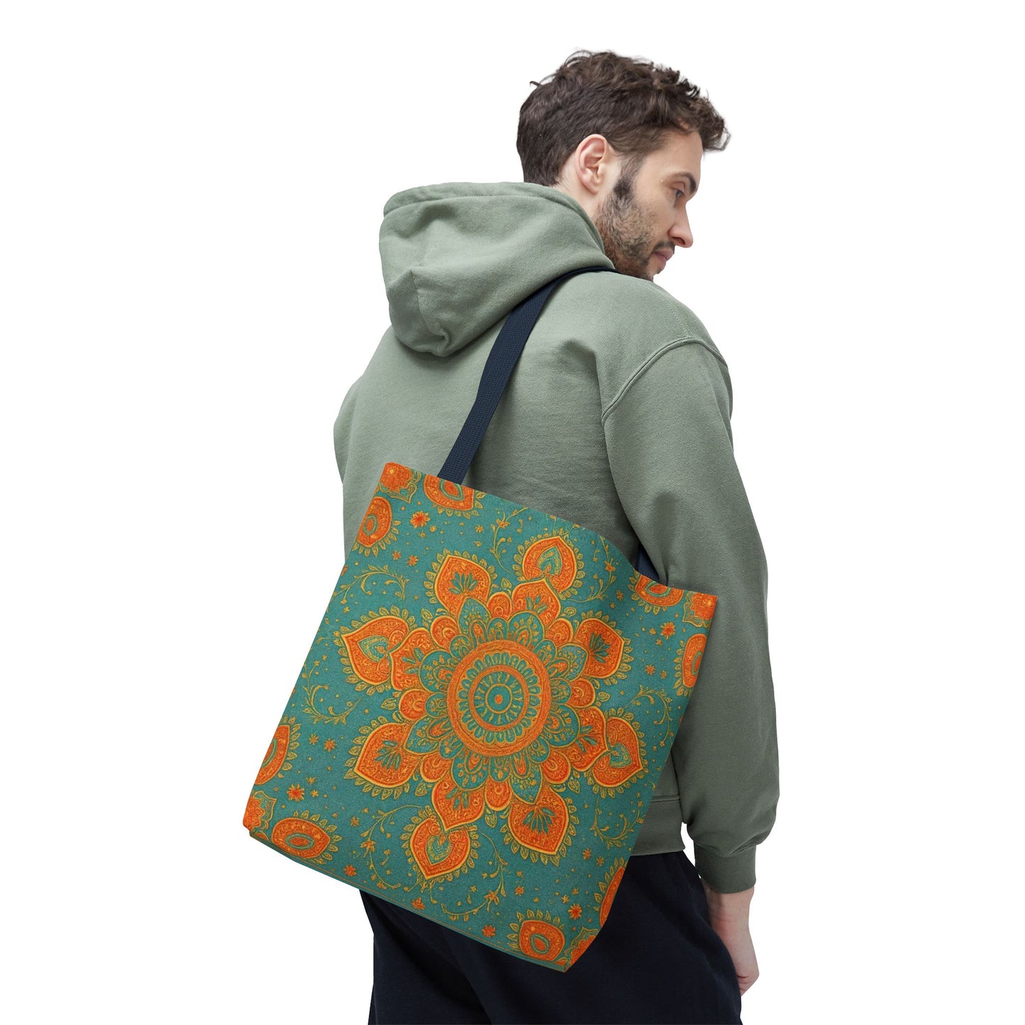 Boho Floral Tote Bag: Colorful Bohemian Shopping Handbag