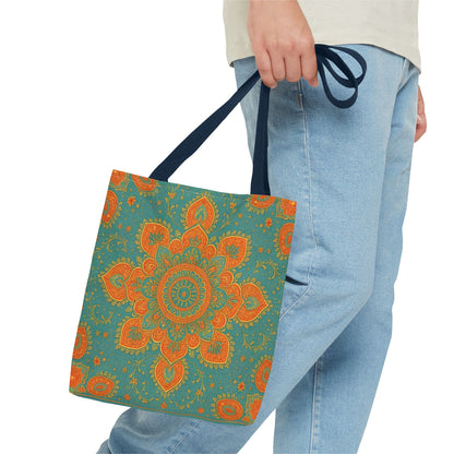 Boho Floral Tote Bag: Colorful Bohemian Shopping Handbag