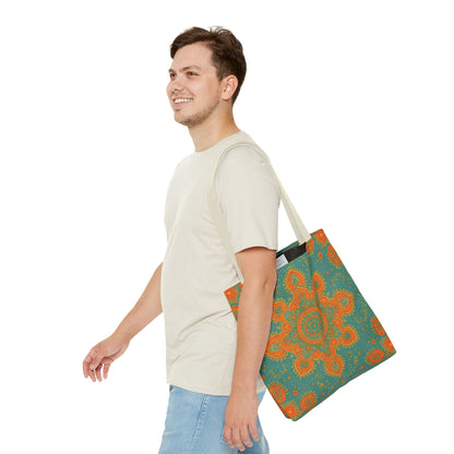 Boho Floral Tote Bag: Colorful Bohemian Shopping Handbag