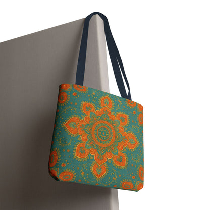 Boho Floral Tote Bag: Colorful Bohemian Shopping Handbag