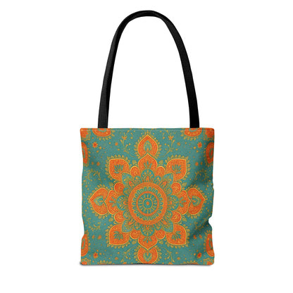 Boho Floral Tote Bag: Colorful Bohemian Shopping Handbag