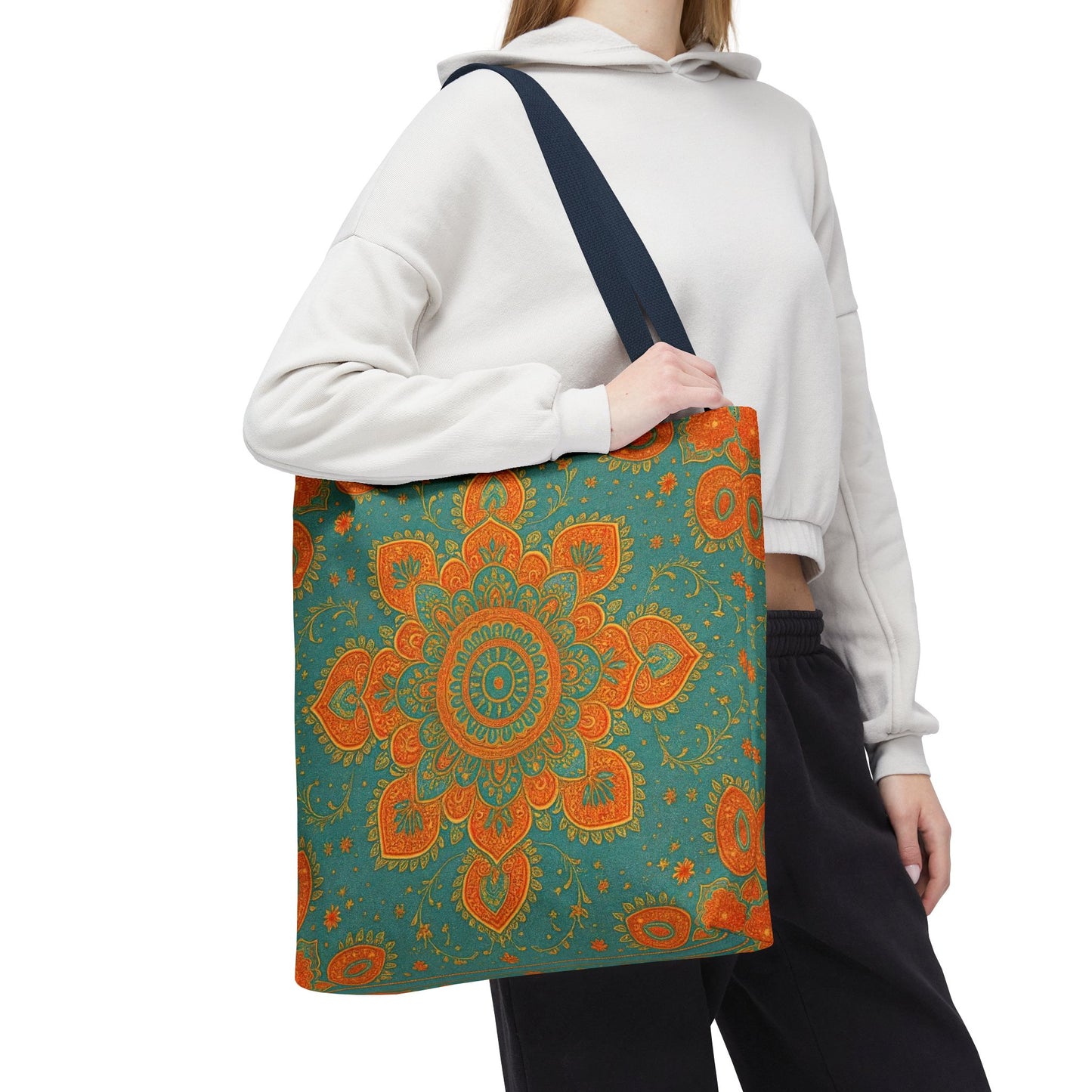 Boho Floral Tote Bag: Colorful Bohemian Shopping Handbag