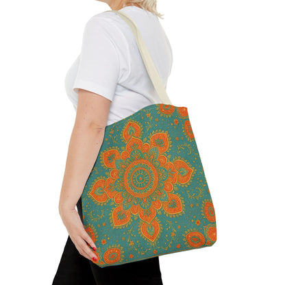 Boho Floral Tote Bag: Colorful Bohemian Shopping Handbag