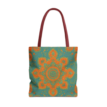 Boho Floral Tote Bag: Colorful Bohemian Shopping Handbag