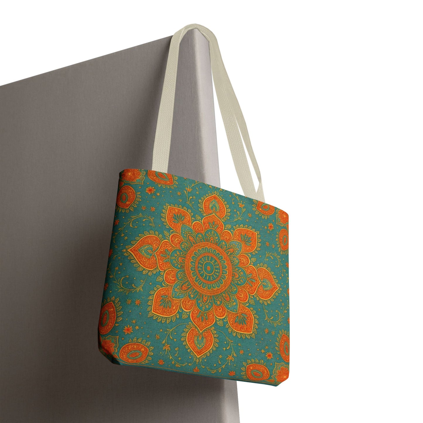 Boho Floral Tote Bag: Colorful Bohemian Shopping Handbag