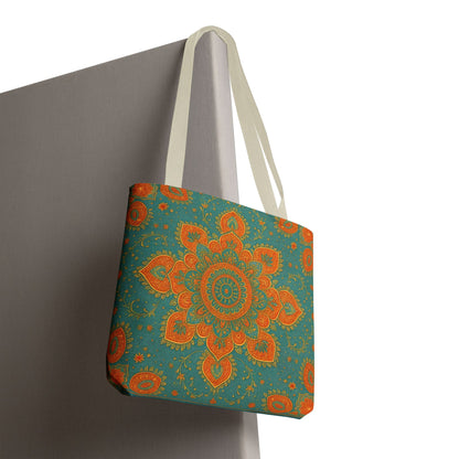 Boho Floral Tote Bag: Colorful Bohemian Shopping Handbag