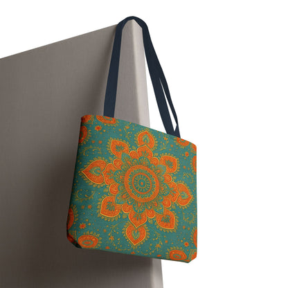 Boho Floral Tote Bag: Colorful Bohemian Shopping Handbag