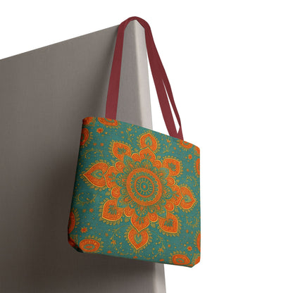 Boho Floral Tote Bag: Colorful Bohemian Shopping Handbag