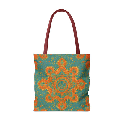 Boho Floral Tote Bag: Colorful Bohemian Shopping Handbag