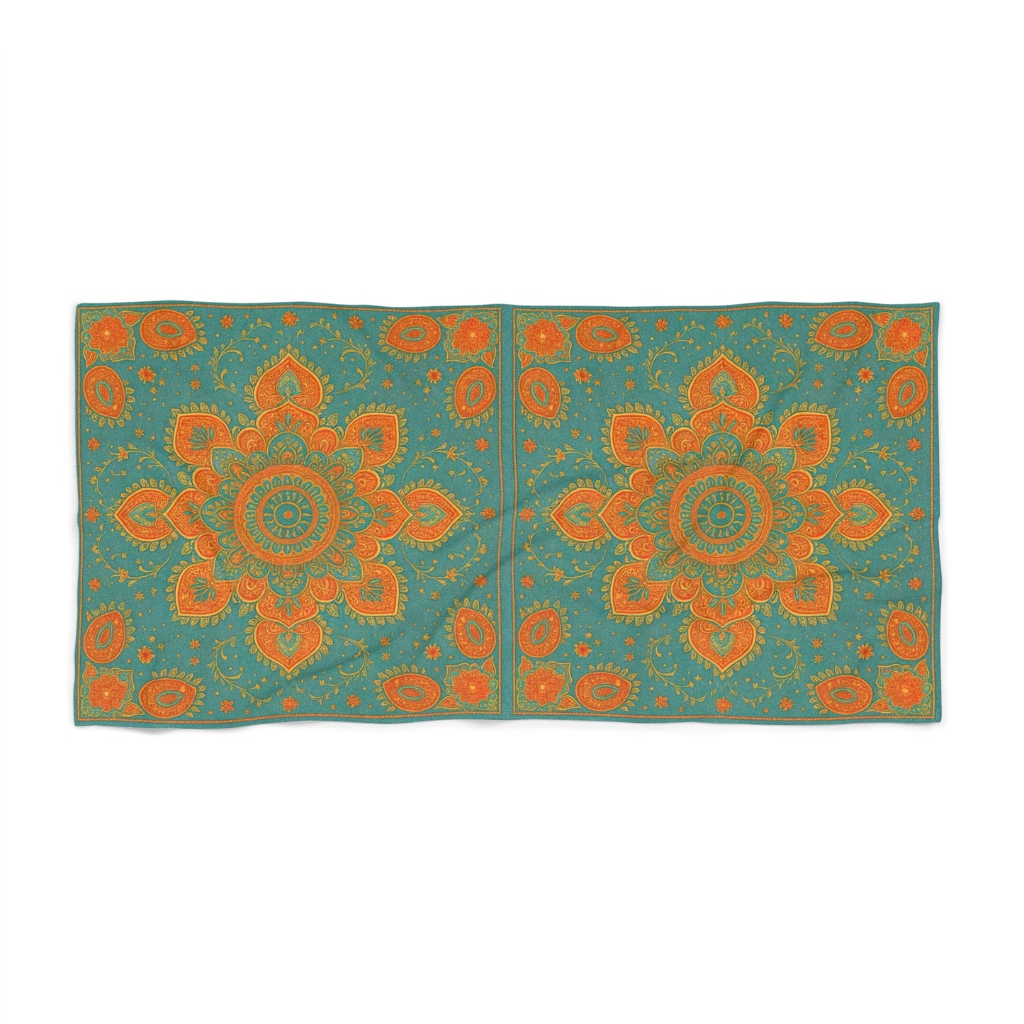 Boho Floral Beach Towel | Luxury Mandala Print, Lightweight Summer Poolside & Travel Essential