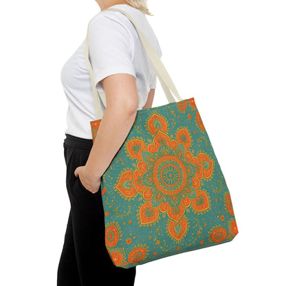 Boho Floral Tote Bag: Colorful Bohemian Shopping Handbag