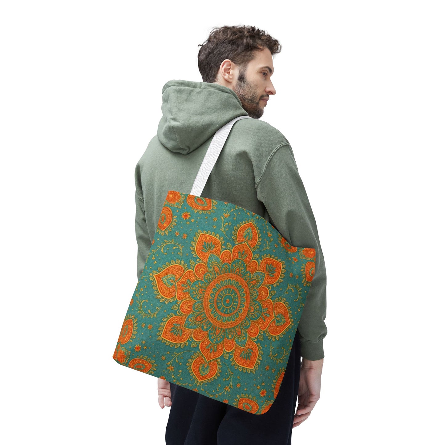 Boho Floral Tote Bag: Colorful Bohemian Shopping Handbag