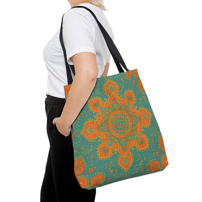 Boho Floral Tote Bag: Colorful Bohemian Shopping Handbag